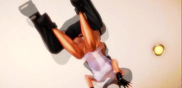  Lara croft tomb raider cosplay game girl hentai having sex with a man in sexy hentai porn video